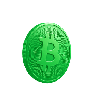 Floating card showing data visualization for crypto market analytics